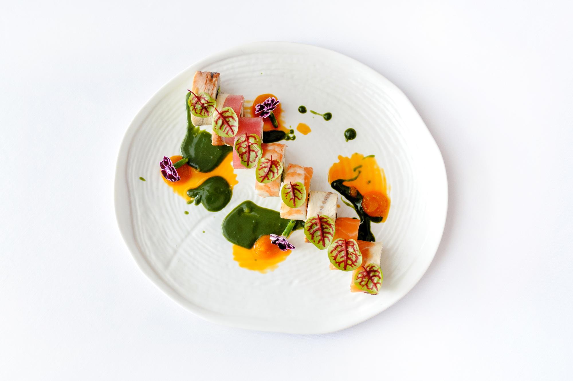 Assortment of plated dishes